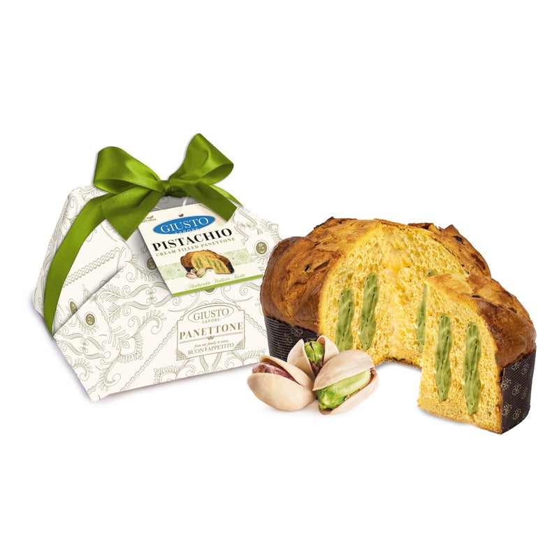 Giusto Sapore Authentic Italian Panettone Filled with Pistachio Cream - New and Imported from Italy, Family Owned - 28.21 oz - Image 3